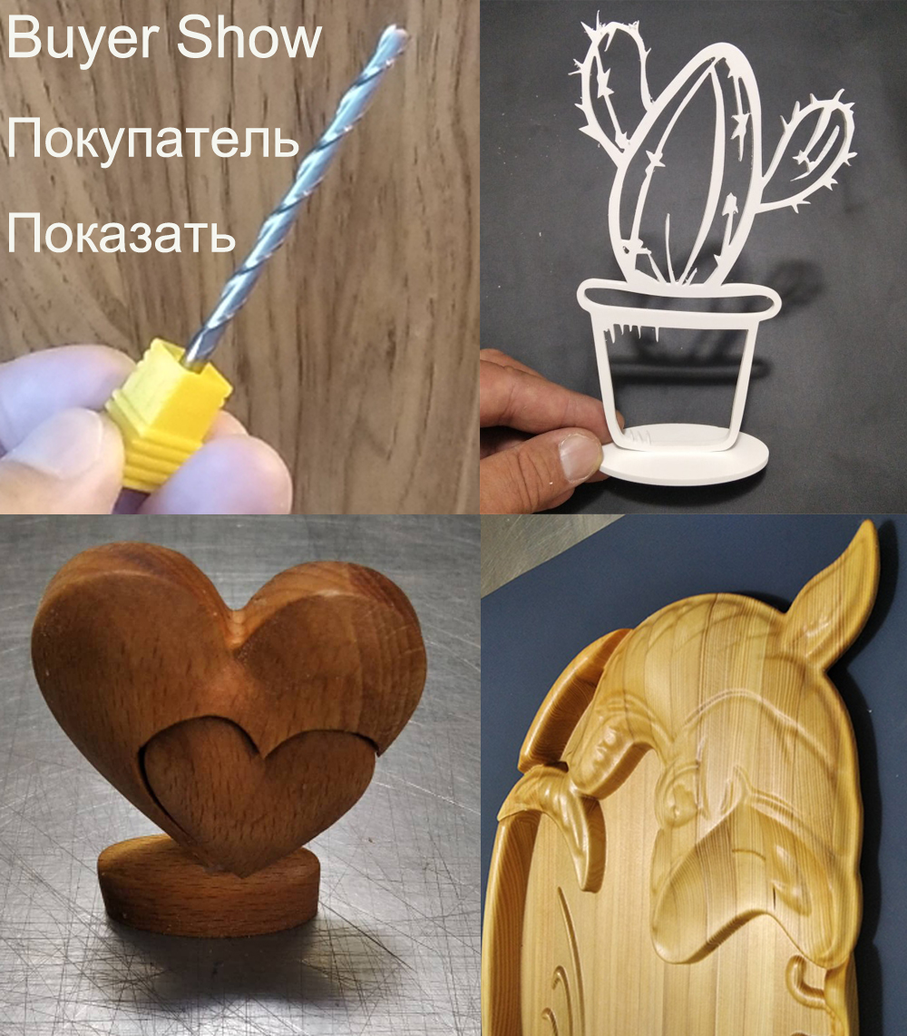 Vsharp 2 Flauti Fresa a spirale Fresa per incisione CNC Punta piatta Upcut Fresa Utensile Punte in metallo duro per legno MDF PVC