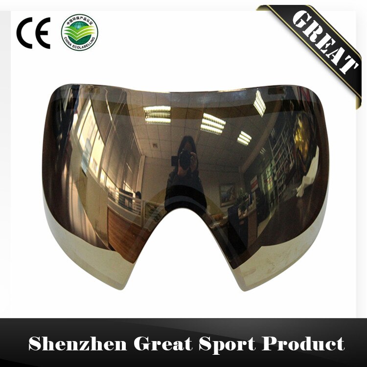 Stor erstatning anti-tåge termisk linse beskyttelsesbriller til farvestof  i4 maske: Spejl gylden