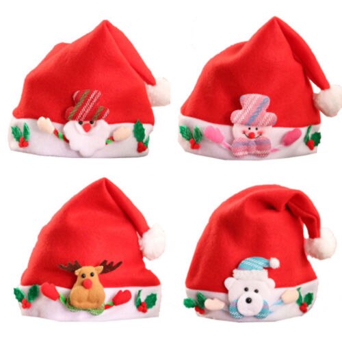 Gorros de Navidad para bebés, gorros rojos para niños, muñeco de nieve, Papá Noel, envoltorio, sombreros de Navidad, decoración, FESTIVOS, dibujos animados