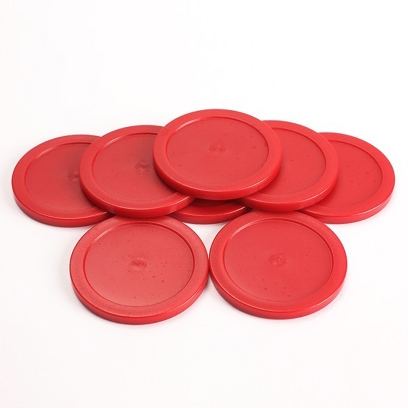 8 stk 63 mm røde air hockey bordpucker puck hammer målmænd børn bordspil fest værktøj underholdning tilbehør