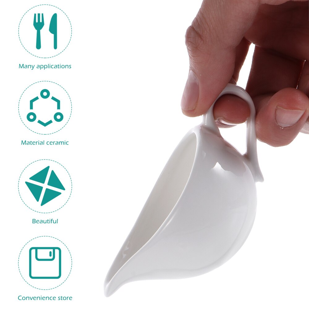 2 Pcs Ceramic Sauce Boat Kitchen Gravy Boat Practical Gravy Sauce Boats