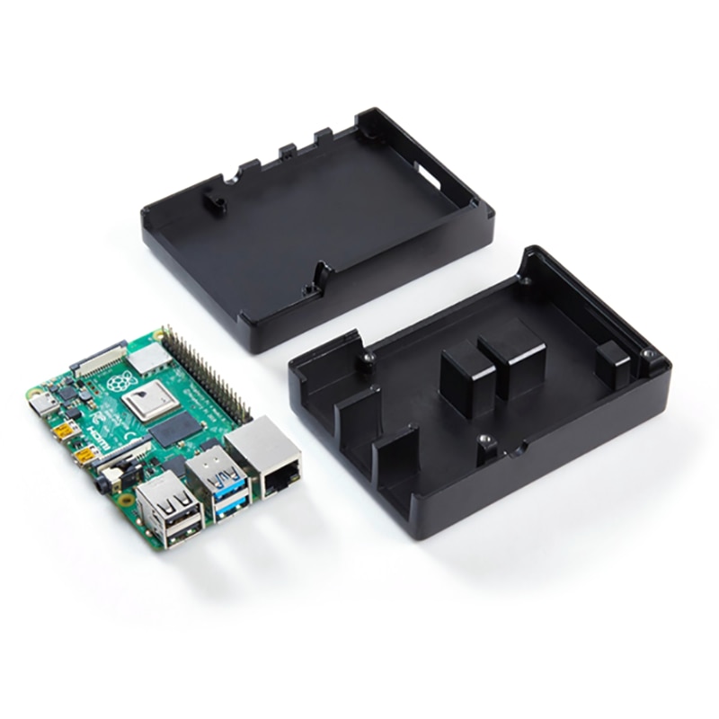 Aluminium Case Voor Raspberry Pi 4 Zwarte Doos Metalen Shell Passieve Koeling Shell Metalen Behuizing Warmteafvoer Voor Pi 4B