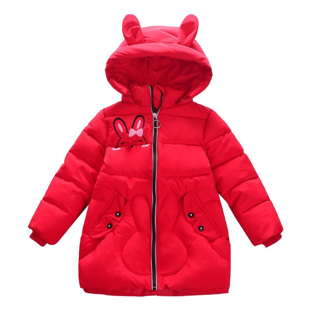 Girls Winter Jacket Kids Parka Hooded Thicken Warm Children Outerwear Girls Coat 3 4 5 6 7 8 9 10 Years Child Wear