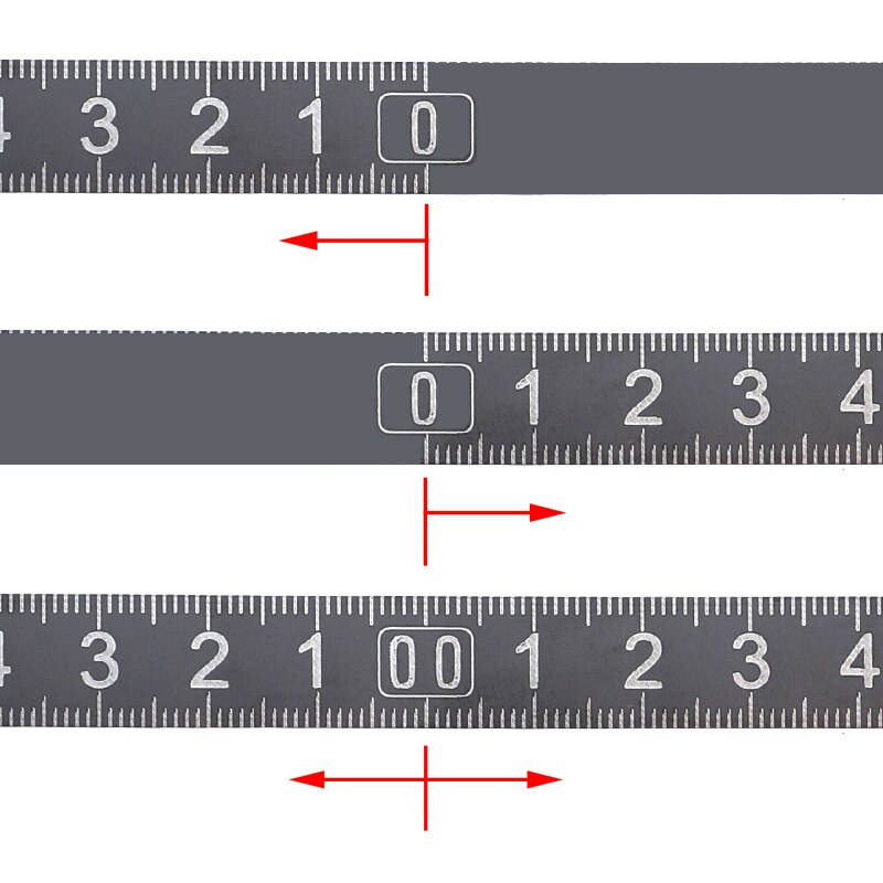 Metric Tape Measure 1-3M Adhesive Measuring Tape Stainless Steel 304 Rust-Proof Scale Ruler for Miter Track