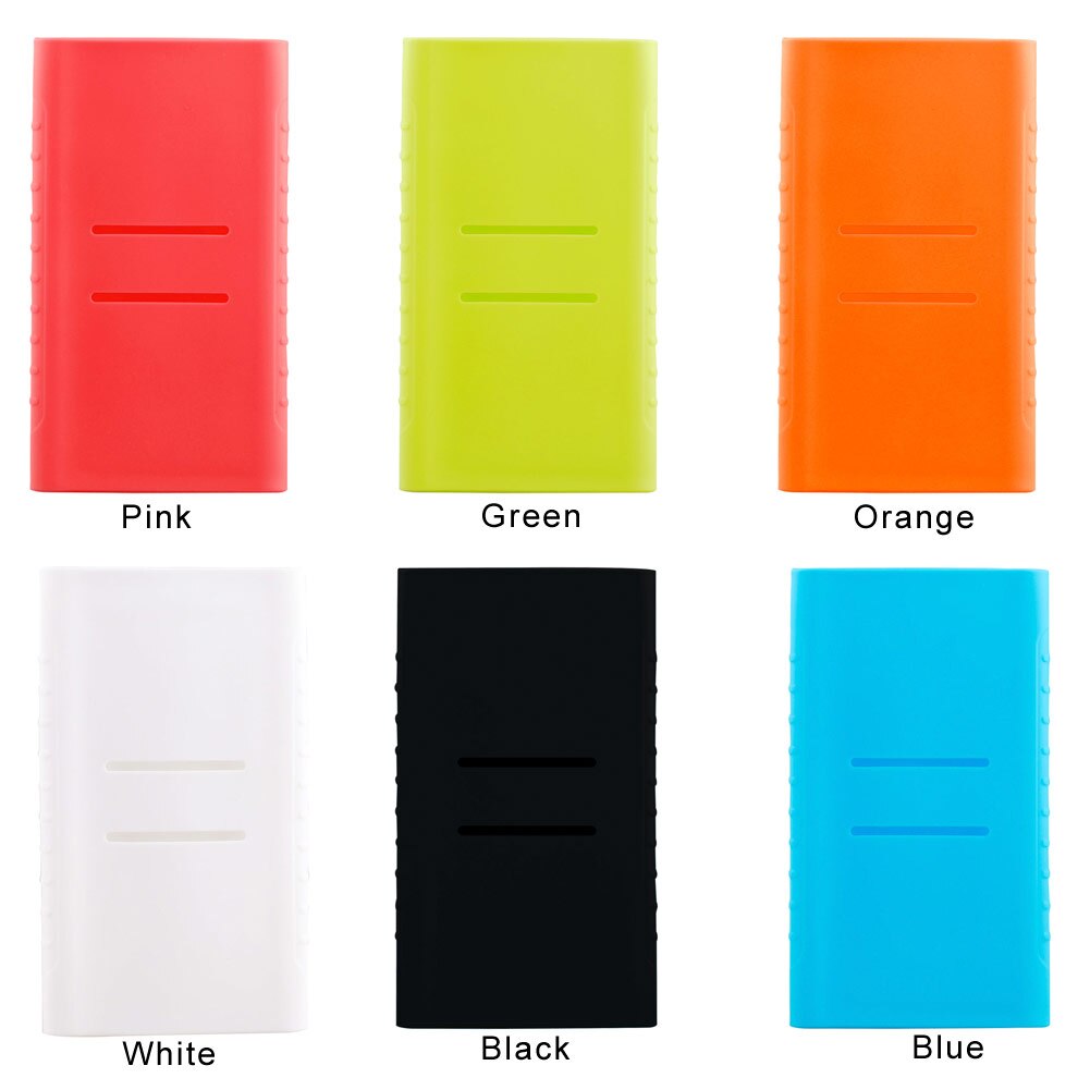 1PCS Portable External Battery Protect Case Soft Silicone Cover for 10000mAh Xiaomi Power Bank