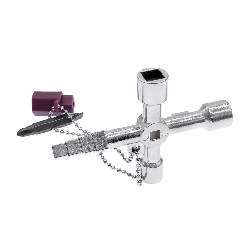 Universal Cross KEY electrical cabinet key Triangle 5 in 1 Train Electrical Elevator Cabinet Valve Alloy Triangle Square
