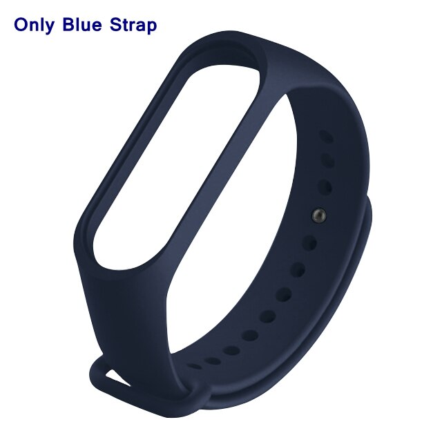 Strap For Xiaomi Mi Band 4 Strap Band 4 Wristband Strap Pink Wine Red Silicone Bracelet Xiomi Miband 4 3 Band4 Protector Film: Dark Blue / For Miband 3
