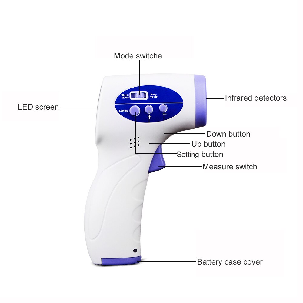 Non contact Forehead Temperature Infrared Thermometer IR Thermometer High Precision Forehead Temperature Measurement Digital
