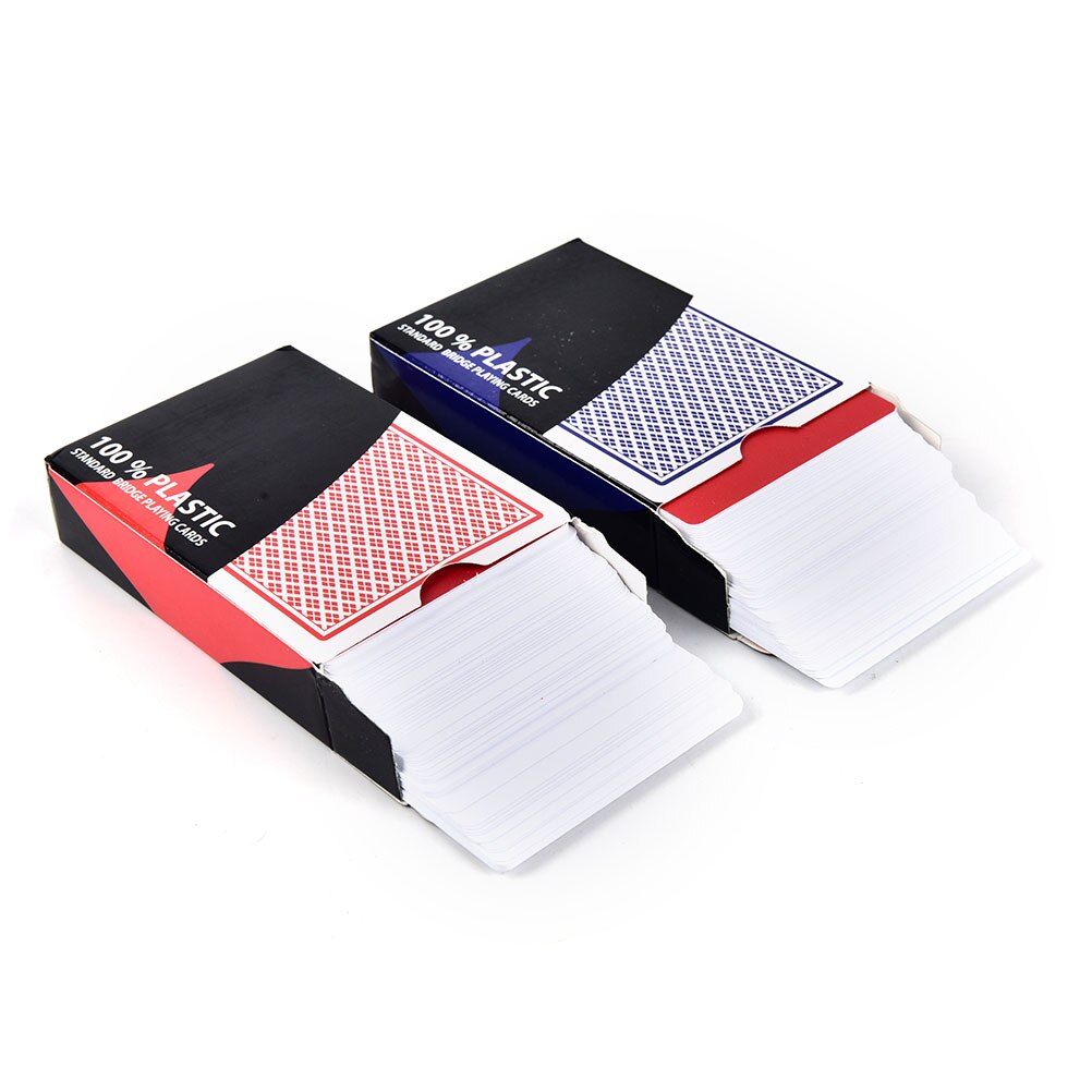 1 Sets Red Blue PVC Waterproof plastic playing poker cards Entertainment 63X88mm