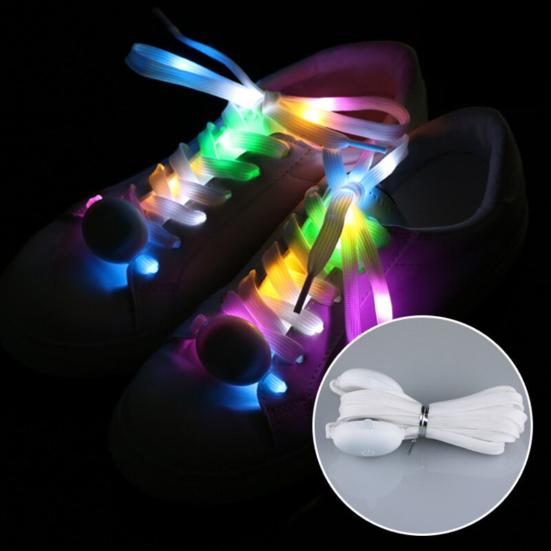 Led Sport Veters Lichtgevende Schoenveters Glow Schoen Strings Ronde Flash Licht Schoenveters Geen Tie Lui Veters Party decor: A8