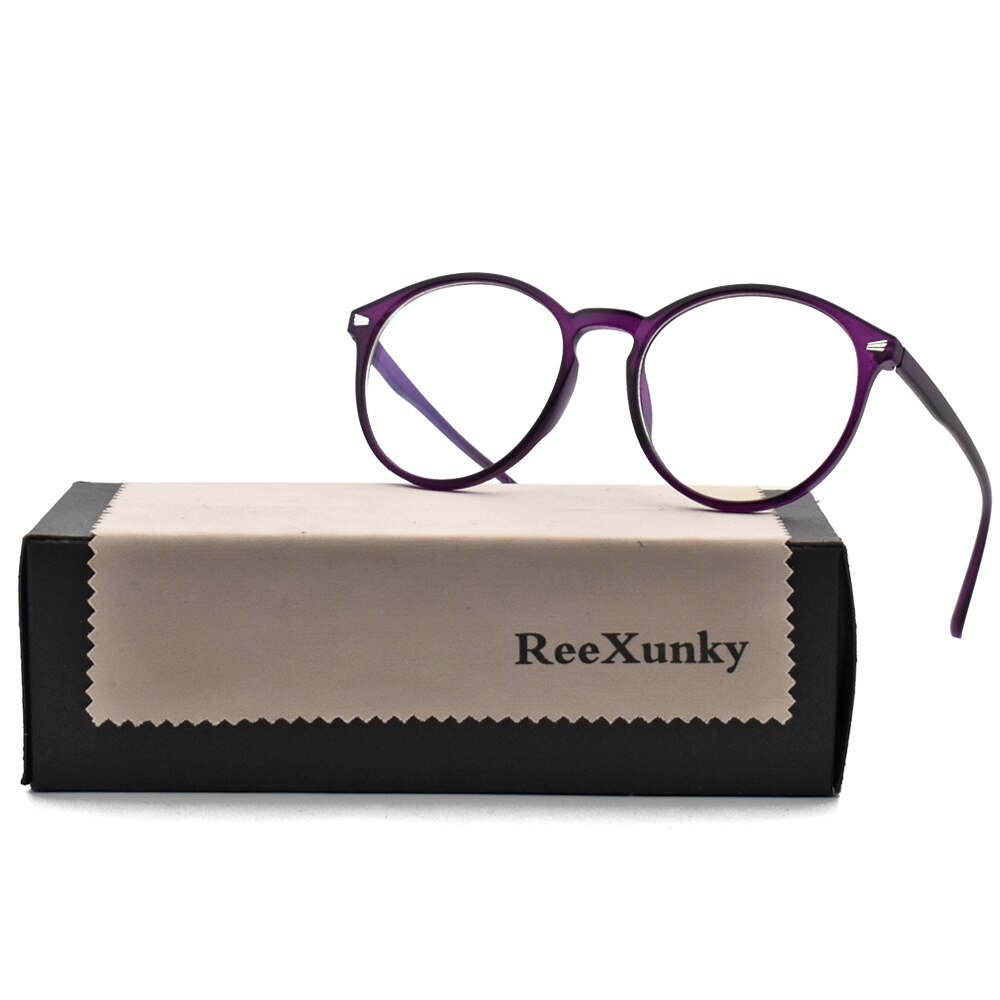 unisexe Vintage rond Anti rayons bleus ordinateur lunettes femmes cadre lunettes de jeu hommes Anti yeux vue lunettes avec étui