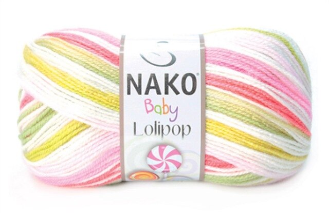 Nako Lollipop 100% Premium Acrylic Yarn DIY Hand knitting yarn blanket sweater cardigan beanie baby knitting yarn crochet: 81117