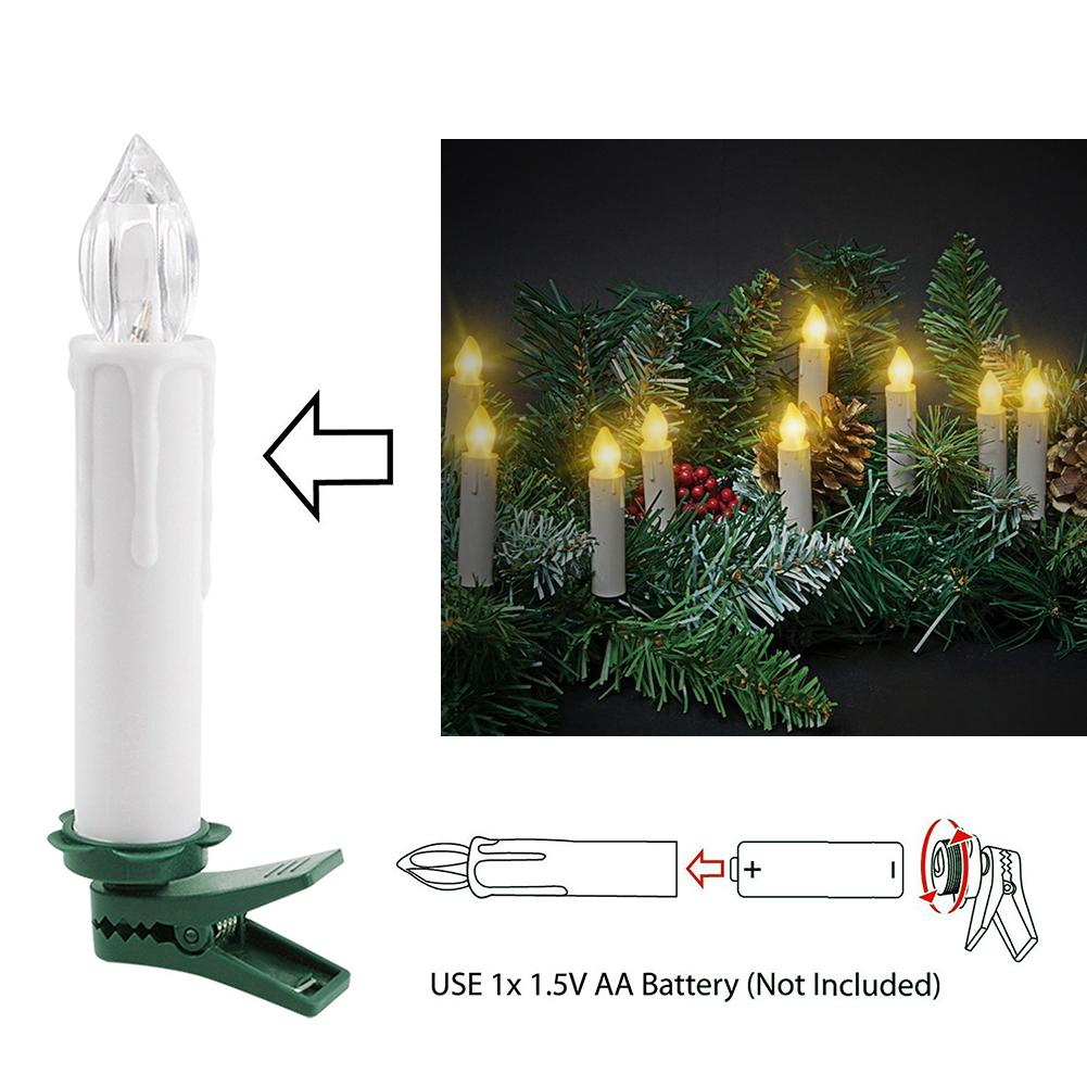 10 stk led batteri lys trådløs fjernkontroll betjent lys for hallowmas juletrefest bryllup dekorative lys