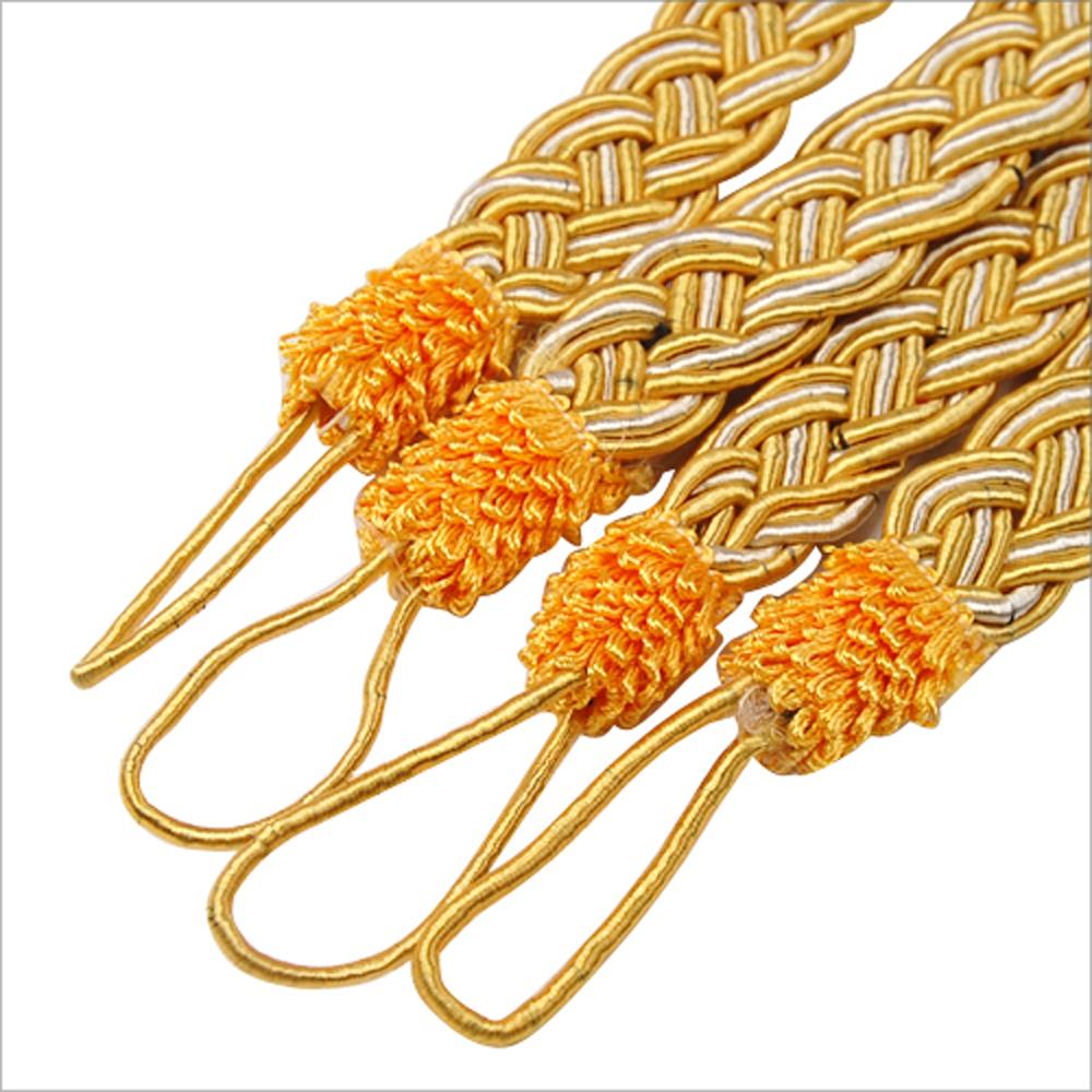 In Voorraad Paar Curturn Tiebacks Touw Decoratieve Holdback Cord Drape Goud