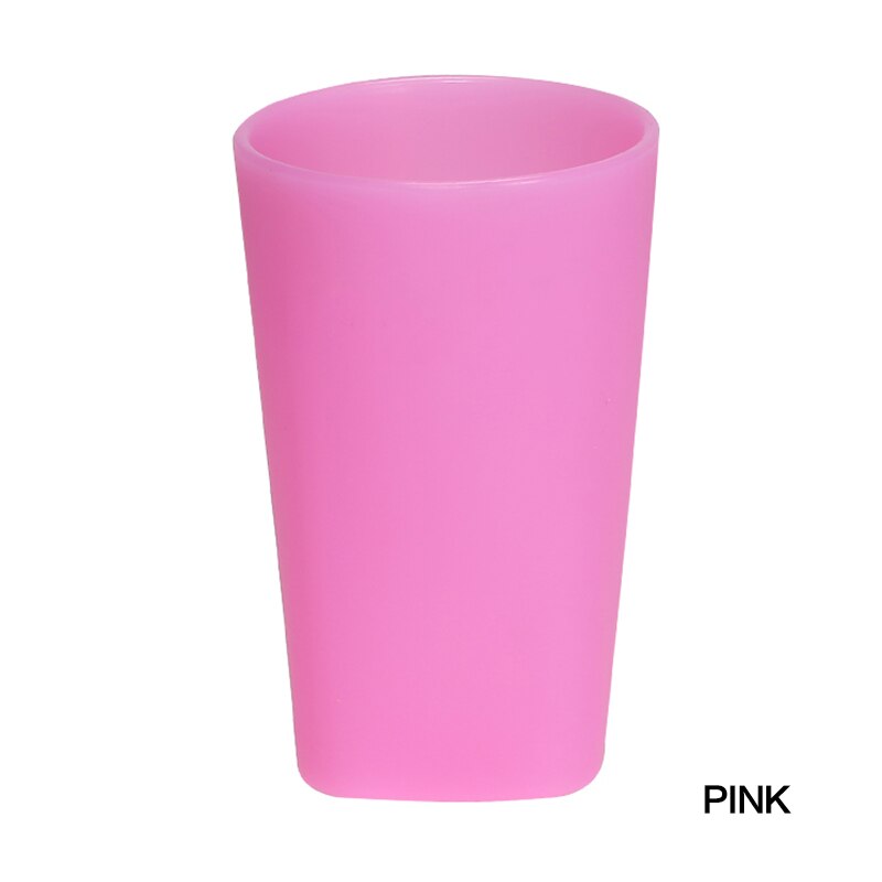 Silikon glass til Øl og Vin 400ml - Uknuselige Sammenleggbare Krus til camping: Rosa