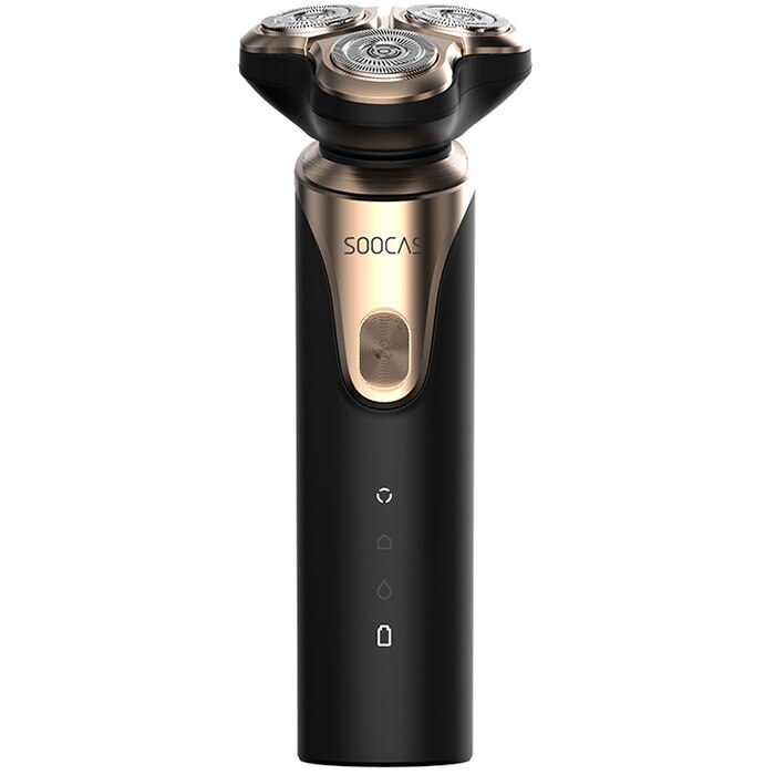 Afeitadora eléctrica xiaomi SOOCAS S3, Afeitadora eléctrica de 3 cabezales, afeitadora en seco, húmedo, inteligente, recargable vía USB, resistente al agua, afeitadora para hombre youpin: S3 black