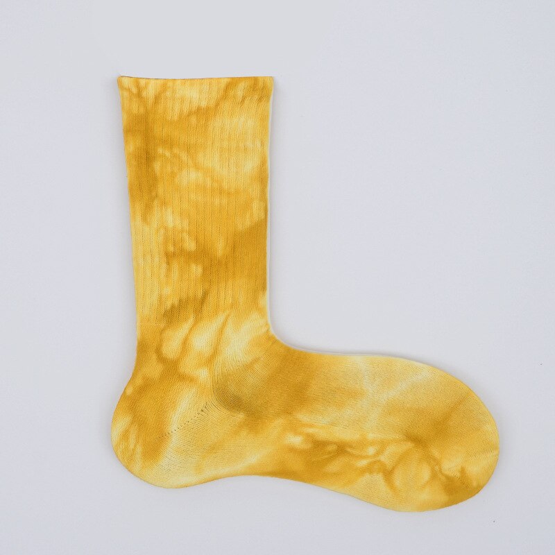 Unisex skarpety sportowe Tie Dye koszykówka skarpety piłkarskie oddychająca Streetwear Hip Hop deskorolka Casual skarpety skarpety rowerowe bawełna: Color1