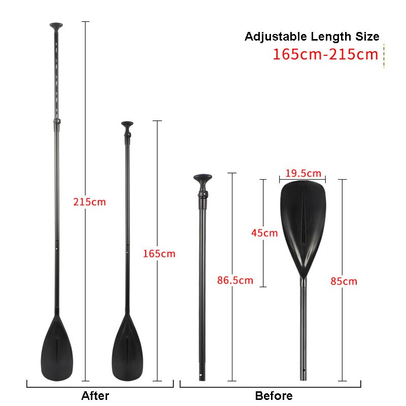 Sup Board Paddle Fiber Glass 175-205CM Stand Up Paddle Adjustable Paddle Board Water Sport For Kayak Inflatable Drifting