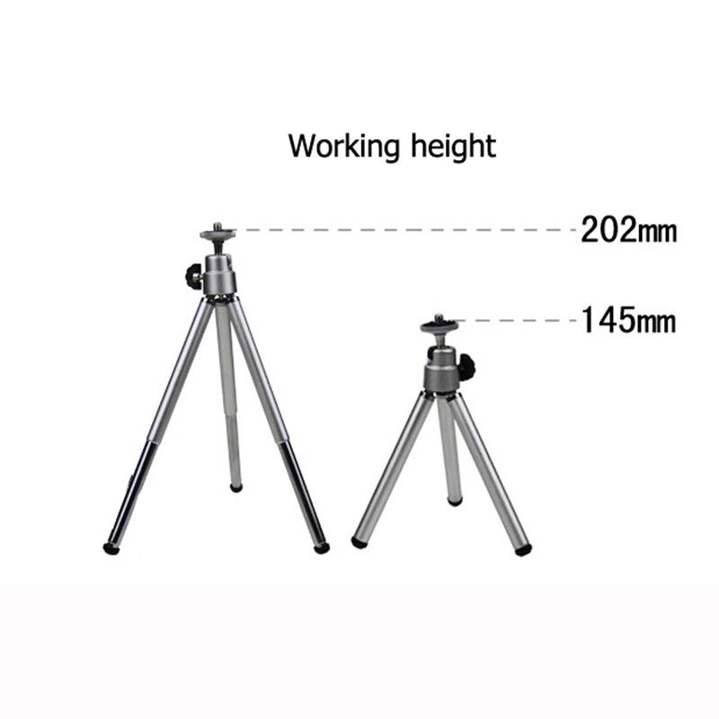 Mini Aluminum Tripod Stabilizer With 360°Fluid Head Foldable Camera Tripod Holder Stand for All iPhone Camera Holder Clip Stand