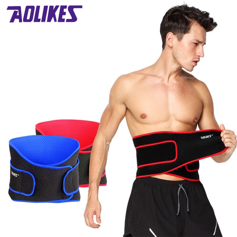 Aolikes åndbar sport tryksat ryg taljestøtte plus størrelse elastisk fitness bodybuilding bælte vægtløftningsbælte