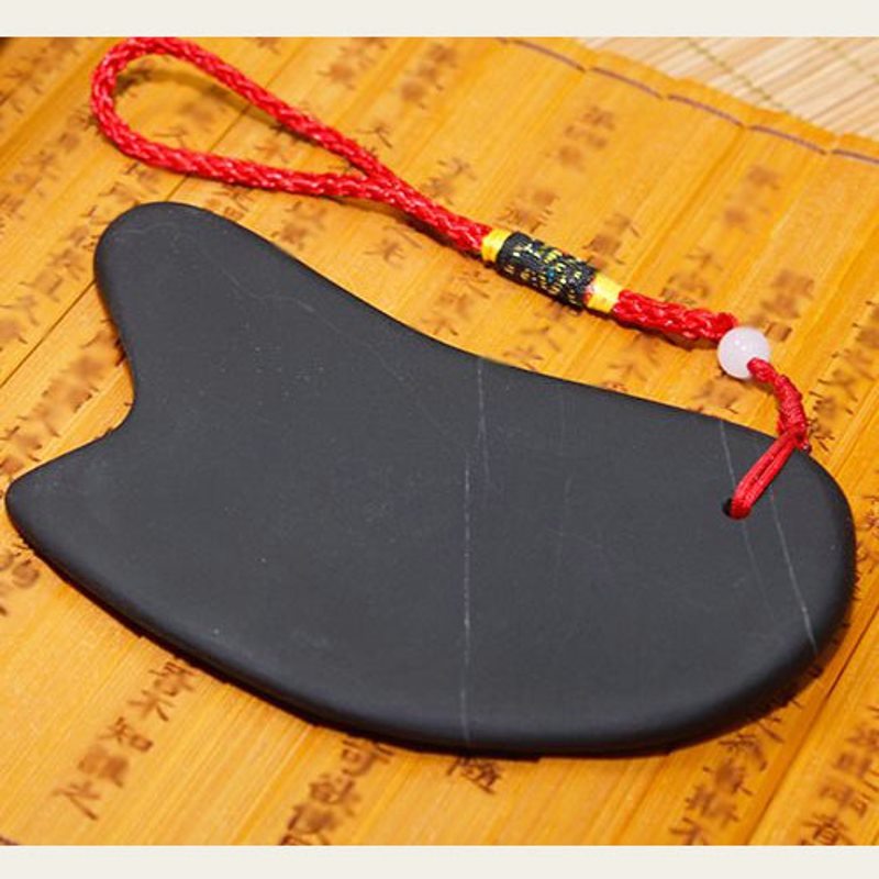 Gua sha werkzeug Natürliche Meteorit Schaben Bord Gesicht Massagegerät Gesichts Schaber Schönheit Beine Körper Allgemeinen Rippe Massage Meridian Stock