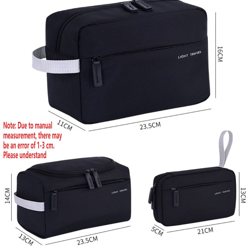 3-in-1 Travel Toiletry Bag for Men Oxford Toiletry Organizer Dopp Kit Water-resistant Shaving Bag Cosmetic Bag Makeup Organizer