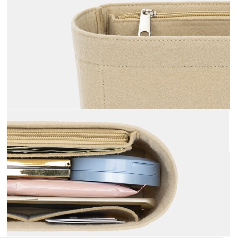 Passer til herbag 31 39 filt klud indsæt taske organisator makeup håndtaske organisator rejse indre pung bærbare kosmetiske tasker