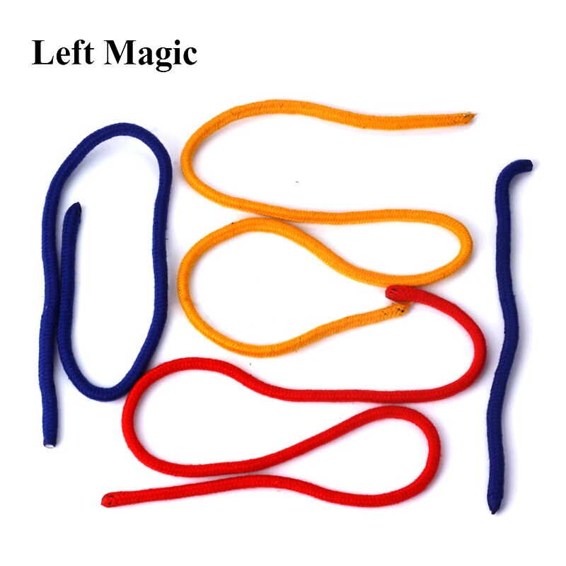 Three Strings Linking Ropes Magic Tricks Red Yellow Blue Magic Rope Close-Up Street Magic Props Illusions Gimmick Accessories