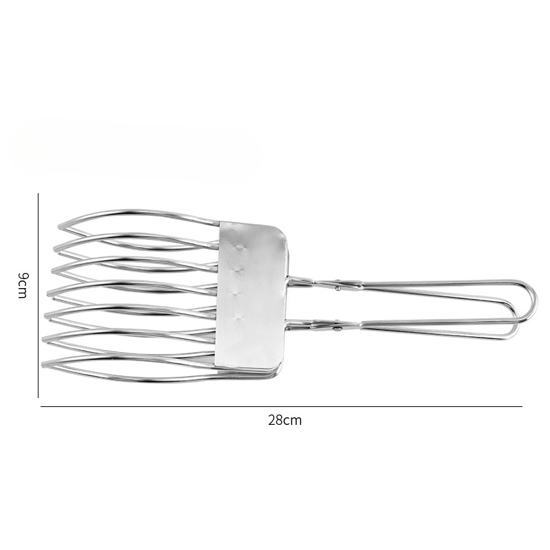 Herramientas de cocina, pinzas para cortar carne asada de acero inoxidable, pinzas para cortar carne, pan, soporte para alimentos para cortar verduras y frutas: Default Title