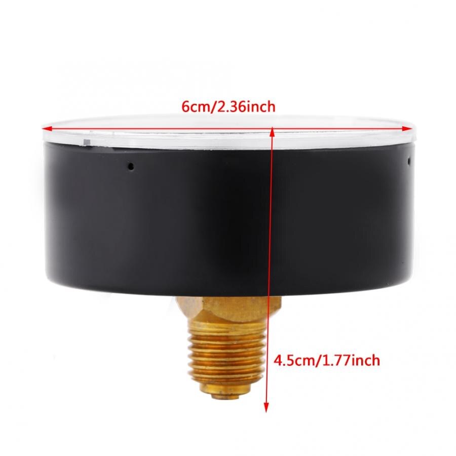 Pressure Gauge 1pc 1/4 "High Precision Miniature Dial Air Pressure Gauge NPT Thread for Air-Oil Liquid Water