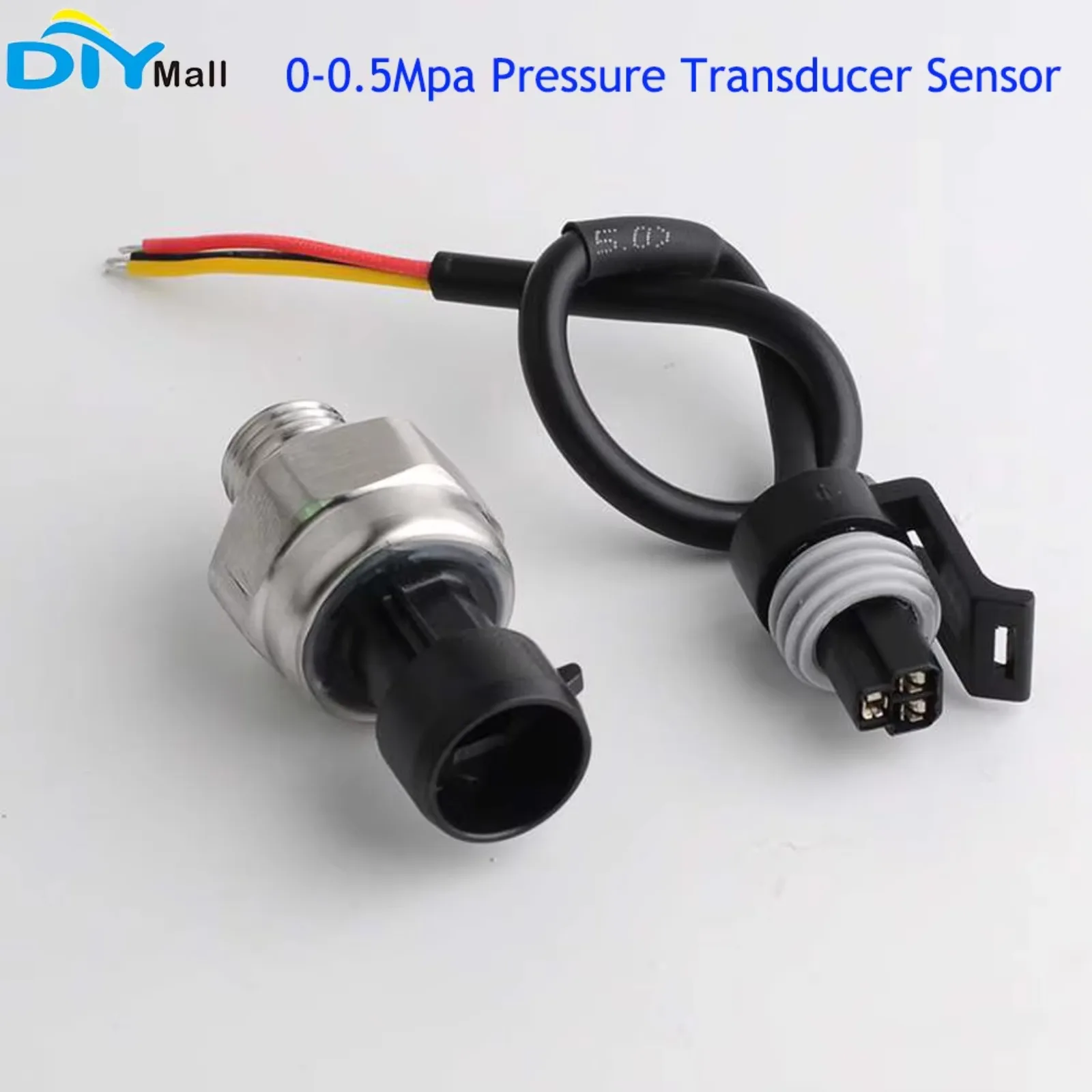 Air Compressor Transmissor Sensor Transdutor de Pressão, G1/4, DC 5V, 0-0.5Mpa, para óleo, combustível, gás, água