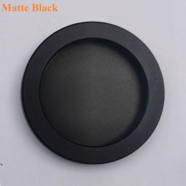 Poignée ronde ronde en aluminium pour porte coulissante en verre, or noir mat, 4 pièces: MULTI