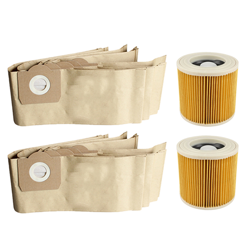 Filtro de bolsa de polvo para accesorios karcher MV3 WD3 WD3200 WD3300 A2204 A2656 WD3.500P SE4001 SE4002 piezas de aspiradora: Naranja