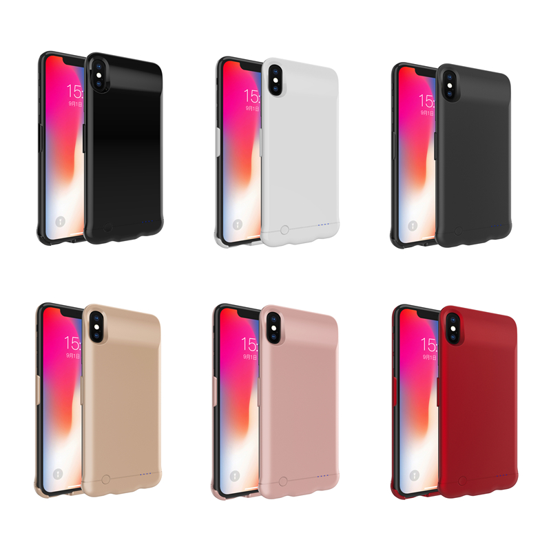 Funda de batería para iPhone 11 Pro, XS, Max, XR, X, XS, cargador portátil de 5200mAh, funda de batería externa de respaldo