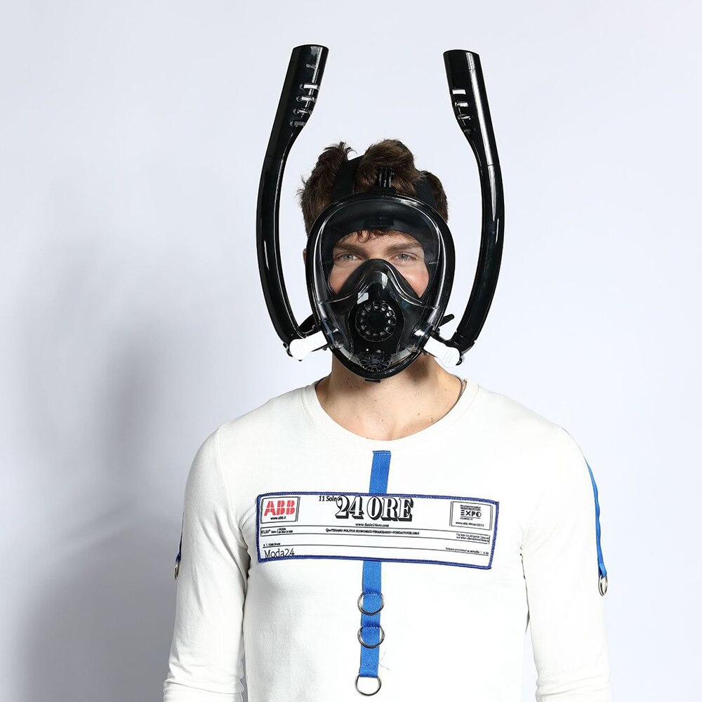 doppel Atem Rohr Volle Gesicht Scuba Tauchen Maske Männer Unterwasser Anti Nebel Schnorcheln Frauen Schwimmen Tauchen Maske Ausrüstung