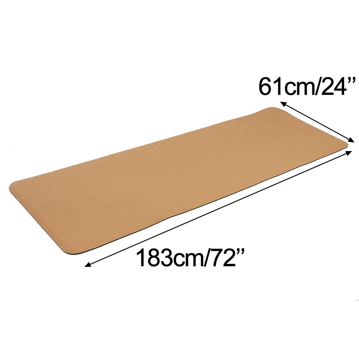 4/5/6/8 Mm Natuurlijke Kurk Tpe Yoga Mat Antislip Fitness Gym Oefening Sport Absorberen Zweet pilates Pads 183X61cm Yoga Matten