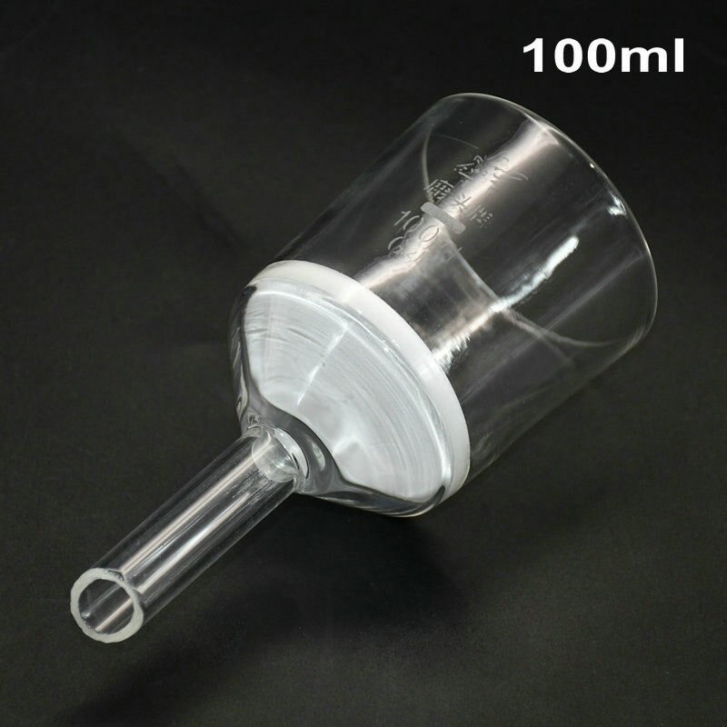 Embudo de núcleo de arena reemplazable para laboratorio químico, embudo de filtro Sintered de vidrio G3(G1/G2/G4/G5), capacidad de 100ml, 1 unidad