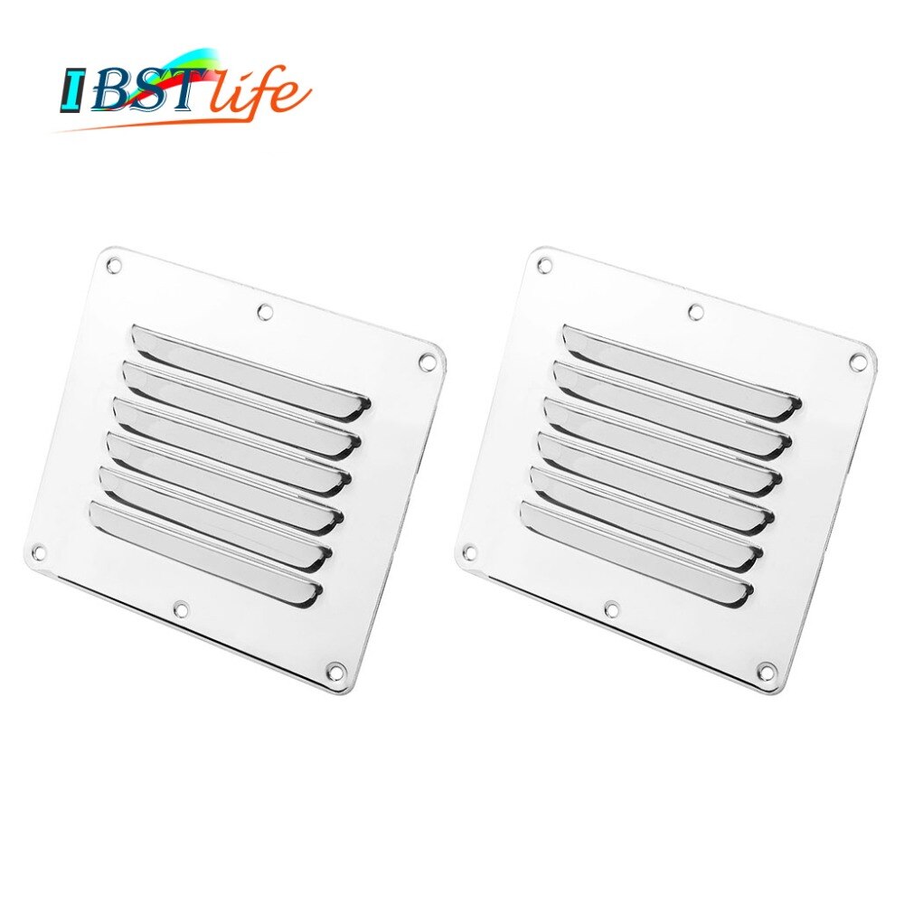 2 szt. robić użytku morskiego SS 316 Łódź morski kwadrat odpowietrznik żaluzja kratka wentylacyjna wentylacja żaluzja wentylator osłona grilla