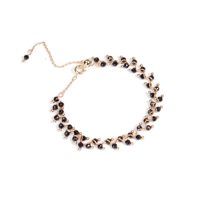 DAIMI 3mm Natürliche Schwarz Spinell Kupfer Gold Überzogen Für Frauen