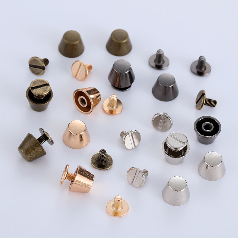 10Set 10/12Mm Band Klinknagels Solid Nail Bolt Ronde Kop Schroeven Emmer Dome Lederen Craft Kleding/tas/Schoenen Doek Knop Metal Nail