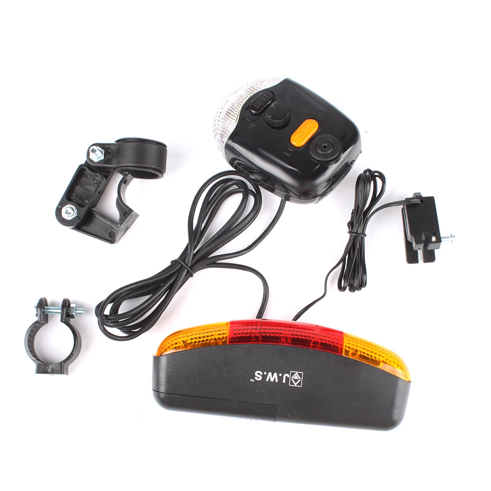 Luz multifuncional para bicicleta, seguridad en la oscuridad, señal de giro para bicicleta, lámpara de freno direccional, bocina de sonido, juego de montaje fijo