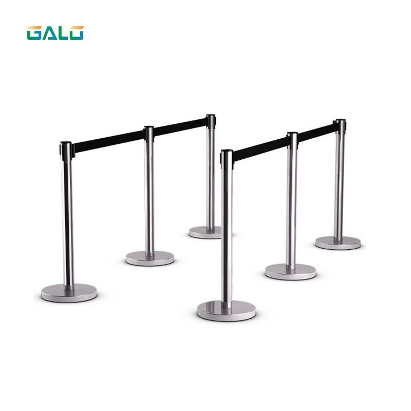 3meters Stainless Steel Warning Line Traffic queue barrier post Crowd Control Barrier 2pcs a Pair for