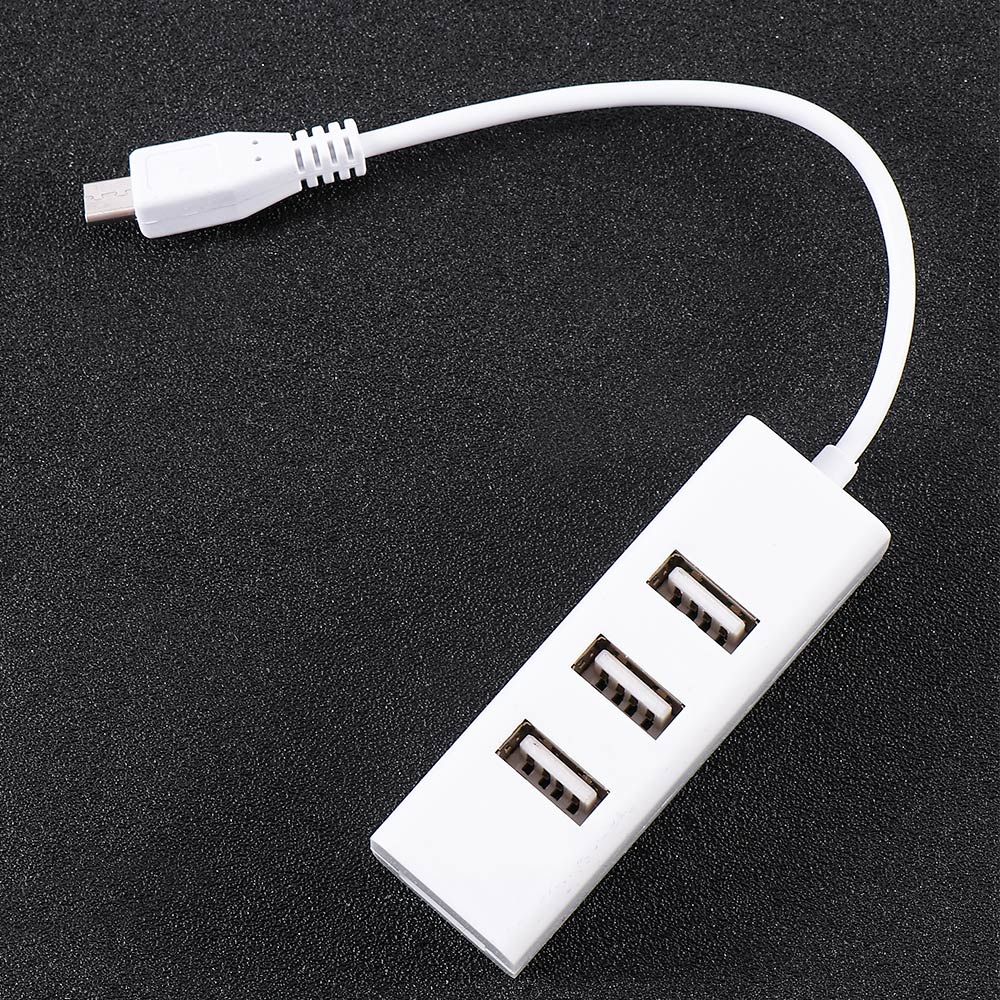 Multi-function White Micro USB To 4 Port OTG Hub For Raspberry 0 Power Switch Extension Cable Charging Cable