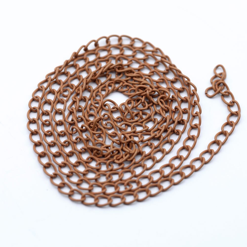 2 m/lot łańcuszki metalowe kolorowe łączenie łańcucha połączenie łańcucha rozszerzenie łańcucha dla DIY komponenty do wyrobu biżuterii styl boho: brown