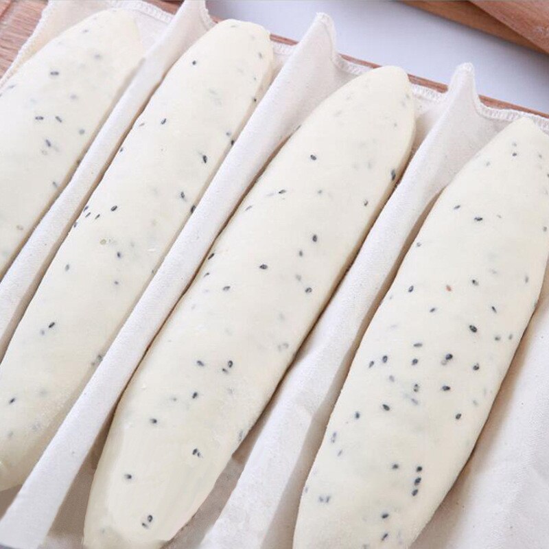 Tela de lino fermentada gruesa para hornear masa sartenes, estera de tela para repostería, estera de fermentación de Baguette