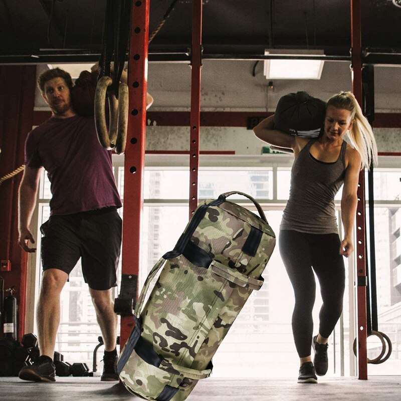 Fitness Heavy Duty Workout Sandbag with 4 Adjustable Filler Bags Training Weight Bags for Exercises Gym