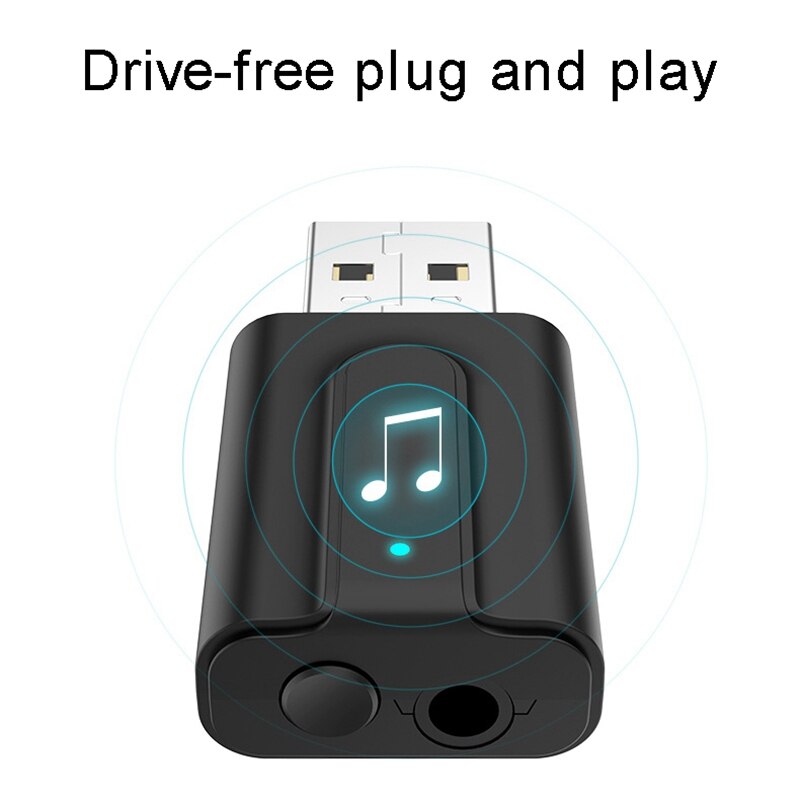 Bluetooth Transmitter and Receiver USB Wireless Bluetooth 5.0 Adapter 2 in 1 Mini 3.5mm Stereo for TV Headphone PC