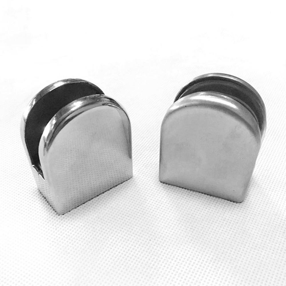 6-8mm Stainless Steel Glass Clamps Wall Mounted Glass Shelf Clamp Bracket Flat Clip Clamp Furniture Hardware
