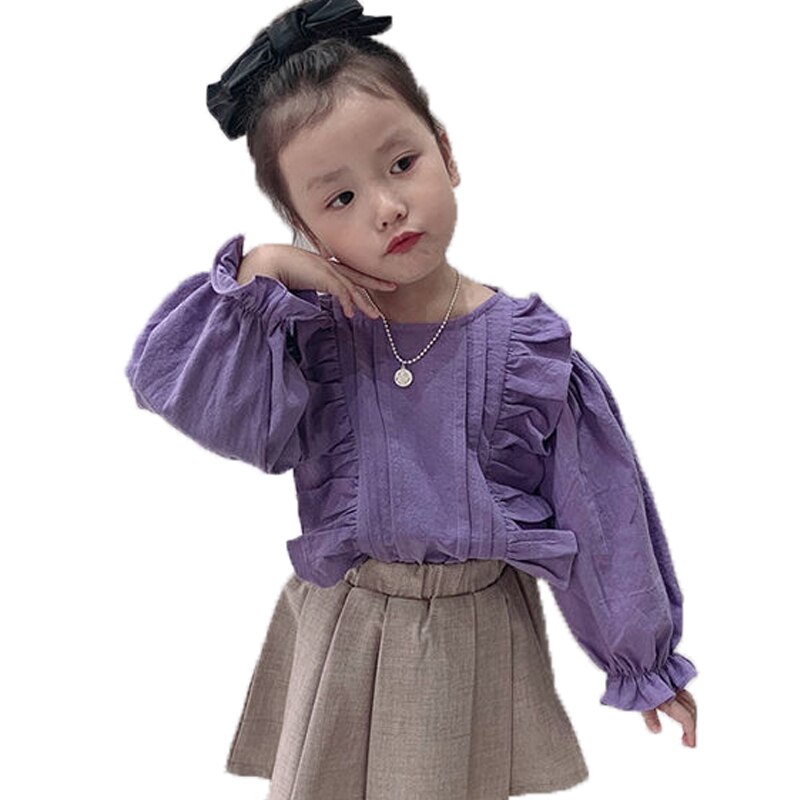 Sewing Pattern Small Fragrant Puff Sleeve Shirt Children Spring Girls Kids Make Clothes Drawings Template DIY Kraft Brown Paper