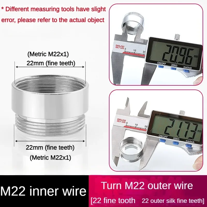 Kranadapter 24 omdreining 16 18 20 22 24 26 28 30 32mm innvendig og utvendig fintannet krankonverteringsgjengetilbehør: Plomme